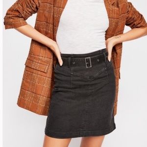 Free People Livin it Up high waisted mini skirt with belt